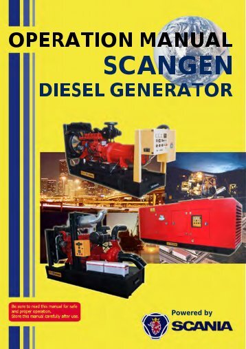 operation manual - Yanmar Genset - Taiyo Generator