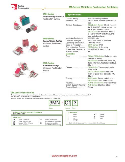 Miniature Switch Catalog [pdf] - carlingtech.com