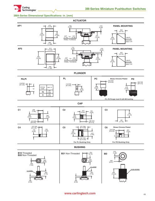 Miniature Switch Catalog [pdf] - carlingtech.com