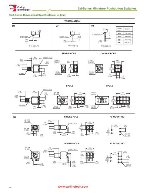 Miniature Switch Catalog [pdf] - carlingtech.com