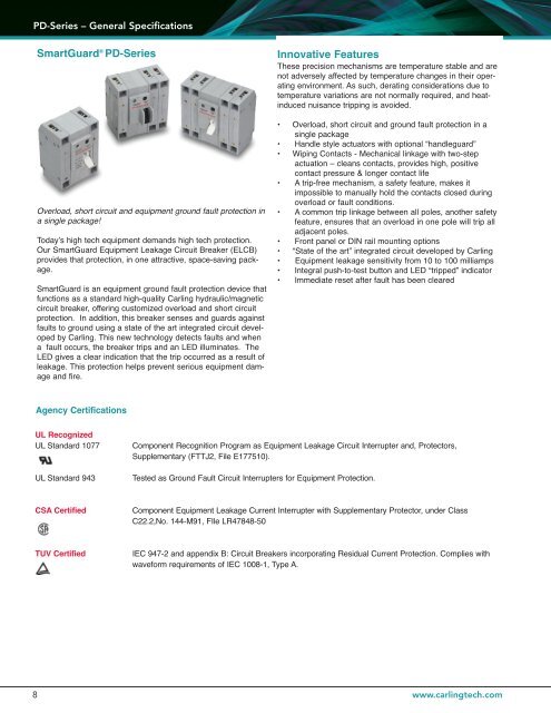 Ground Fault Circuit Protection - carlingtech.com