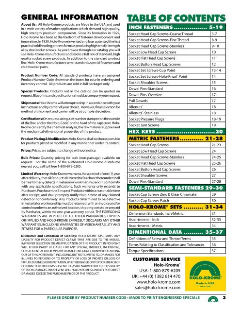 HOLO-KROME Catalog