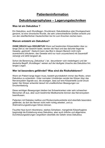 Patienteninformation Dekubitusprophylaxe ... - Drbusemeyer.de