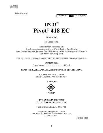 Pivot® 418 EC - IPCO