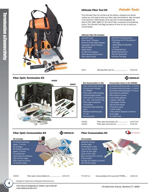 to download our 2009 Fiber Catalog 6MB - Datacomtools