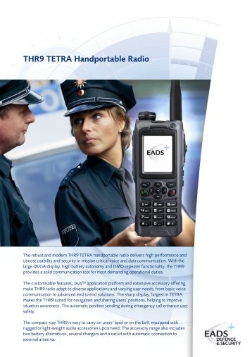 THR9 TETRA Handportable Radio - PBIT