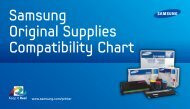 Samsung Original Supplies Compatibility Chart