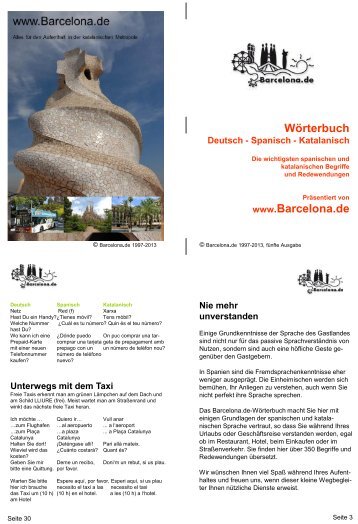 Download-Wörterbuch Deutsch, Spanisch, Katalanisch - Barcelona.de