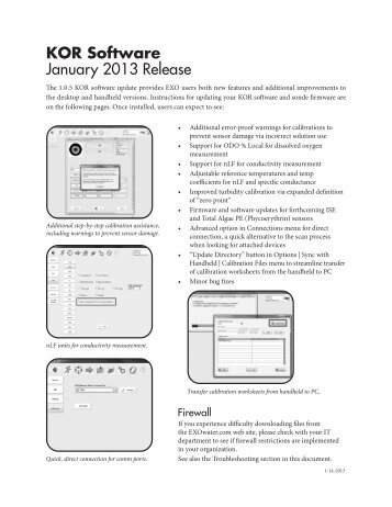 KOR Software Upgrade Instructions 1.0.5 - EXOwater.com