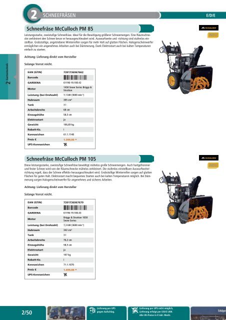 Gartentechnik und -bedarf