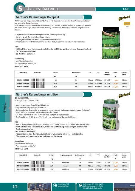 Gartentechnik und -bedarf