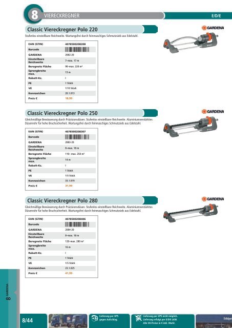 Gartentechnik und -bedarf