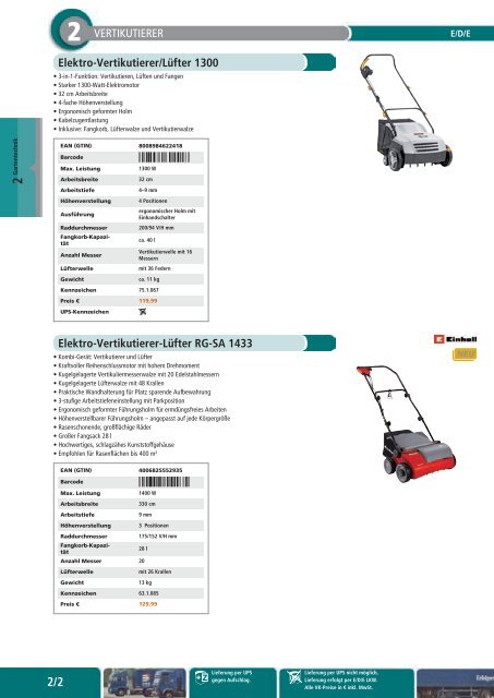 Gartentechnik und -bedarf