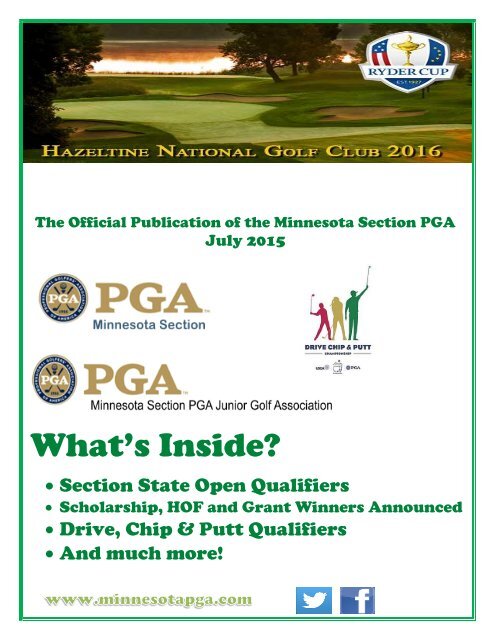 The Official Publication of the Minnesota Section PGA July 2015
