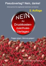 Pseudoverlag? Nein, danke! (2. Auflage 2015)