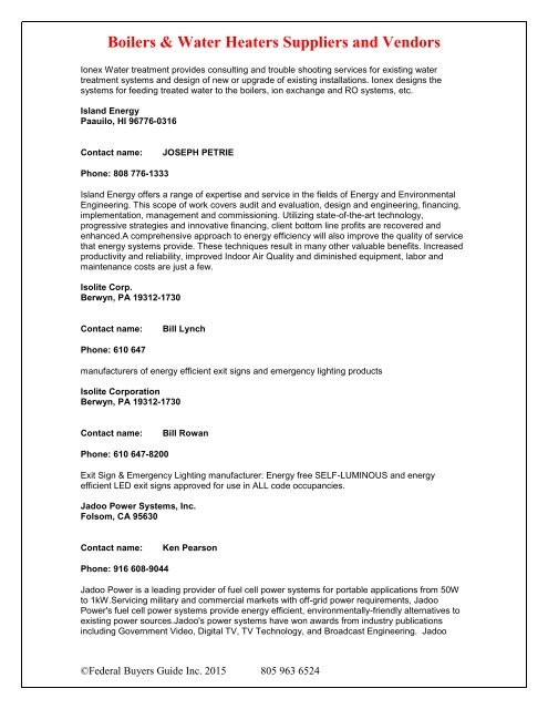 Energy Efficient Boilers