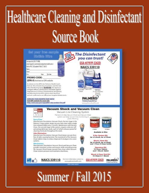 Healthcare Cleaning and Disinfectant Source Book