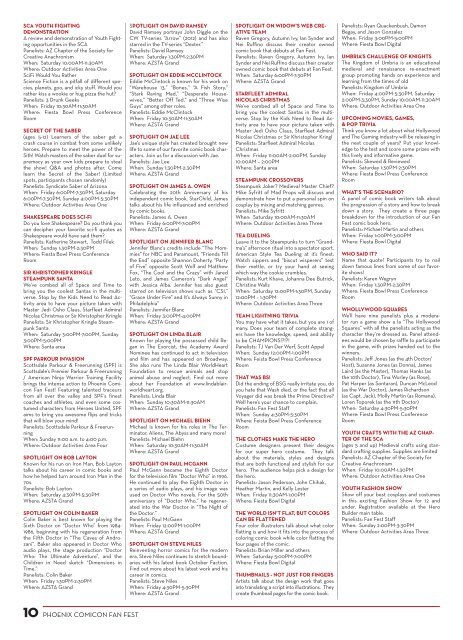 Phoenix Comicon Fan Fest 2014 Program Guide