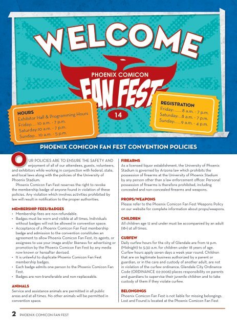 Phoenix Comicon Fan Fest 2014 Program Guide