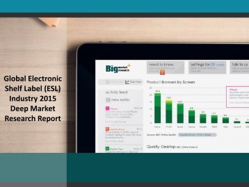 Global Electronic Shelf Label (ESL) Industry: Size, Share, Research Analysis, Opportunities and Forecast to 2020