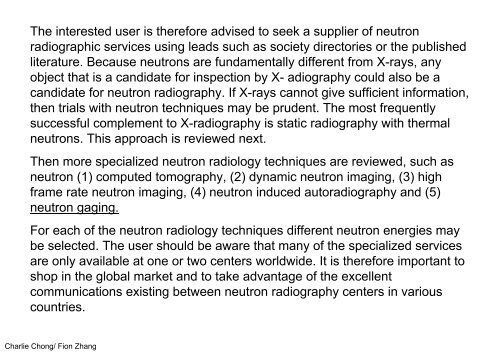 Understanding Neutron Radiography