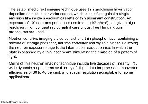 Understanding Neutron Radiography