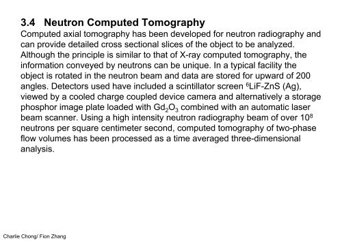 Understanding Neutron Radiography