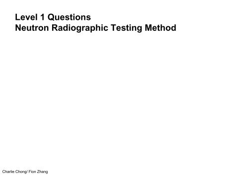 Understanding Neutron Radiography