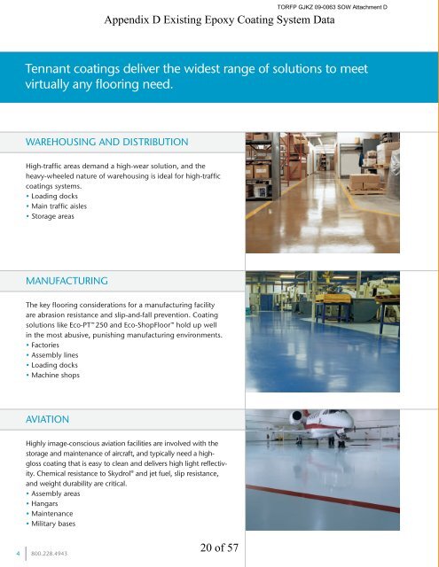 SOW Attachment D Epoxy Coating System Used on Hangar Floor