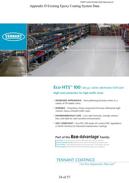 SOW Attachment D Epoxy Coating System Used on Hangar Floor