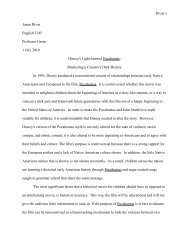 Analysis on Pocahontas Myth - studentwebs.ColumbusState.edu