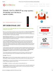 Targeted and Verified HP Users List from Email Data Group