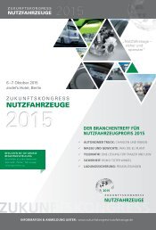 Zukunftskongress Nutzfahrzeuge vom 6.-7. Oktober 2015 in Berlin