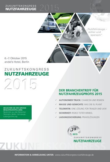 Zukunftskongress Nutzfahrzeuge vom 6.-7. Oktober 2015 in Berlin