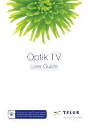 Optik TV user guide - Telus