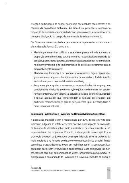 Resumo Agenda 21 Global - Secretaria do Meio Ambiente e ...