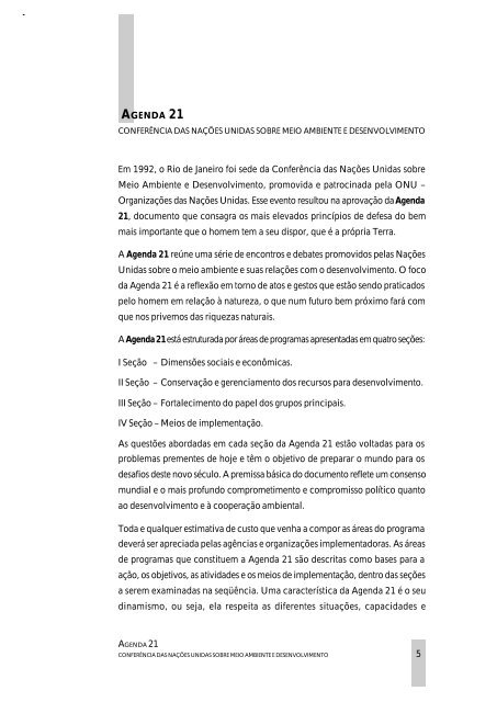 Resumo Agenda 21 Global - Secretaria do Meio Ambiente e ...