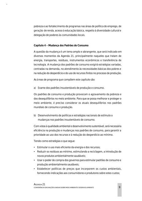 Resumo Agenda 21 Global - Secretaria do Meio Ambiente e ...