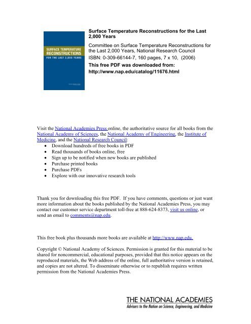 Surface Temperature Reconstructions for the Last 2000 Years