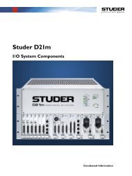 Studer D21m I/O System Components - ATT Audio Controls