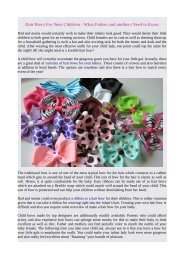 Hair Bows For Your Children - What Father and mothers Need to Know