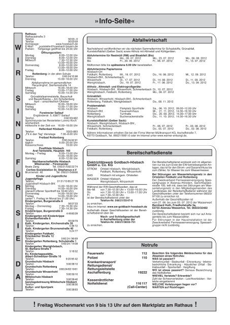 Amtliche Bekanntmachungen - Druckerei & Verlag Valentin Bilz Gmbh