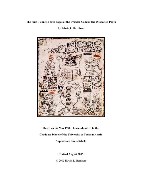 The First Twenty-Three Pages of the Dresden Codex - Maya ...