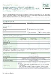 LDI sub-funds transaction form - Insight Investment