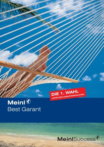 Info-Folder Meinl Best Garant - FONDS professionell