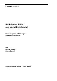 Praktische Fälle aus dem Sozialrecht - Verlag Bernhardt