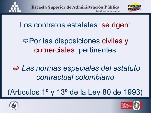 Generalidades de la ContrataciÃ³n Estatal