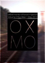 Oxford Monitor of Forced Migration, Volume 3, Number 1