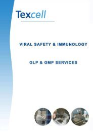 Texcell VIRAL SAFETY & IMMUNOLOGY GLP & GMP SERVICES