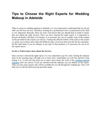 Tips to Choose the Right Experts for Wedding Makeup in Adelaide